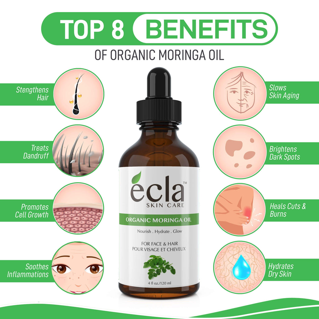 Top 8 Benefits of Organic Moringa Seed Oil